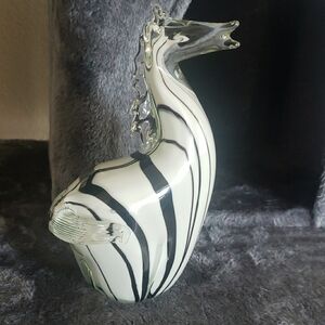 Art Glass Zebra Figurine